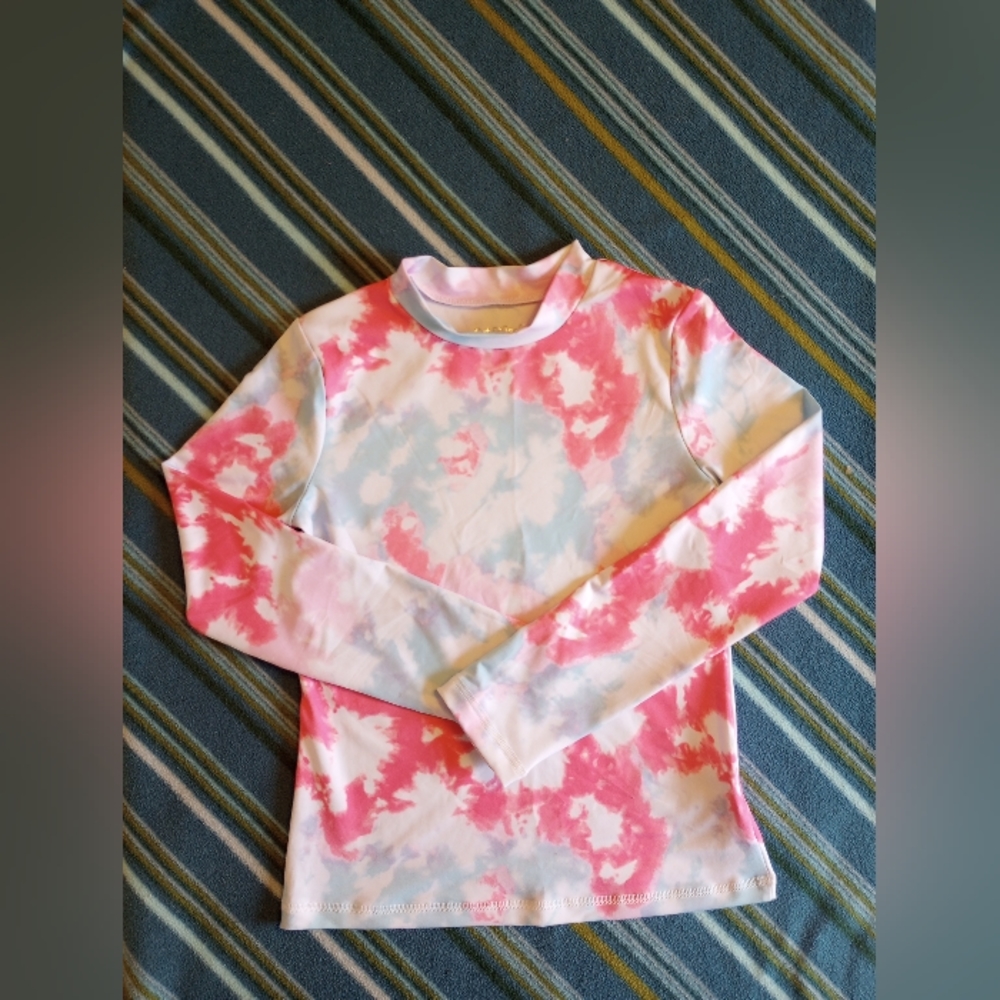 Cat & Jack, girls, long sleeve rash guard top, size 7/8